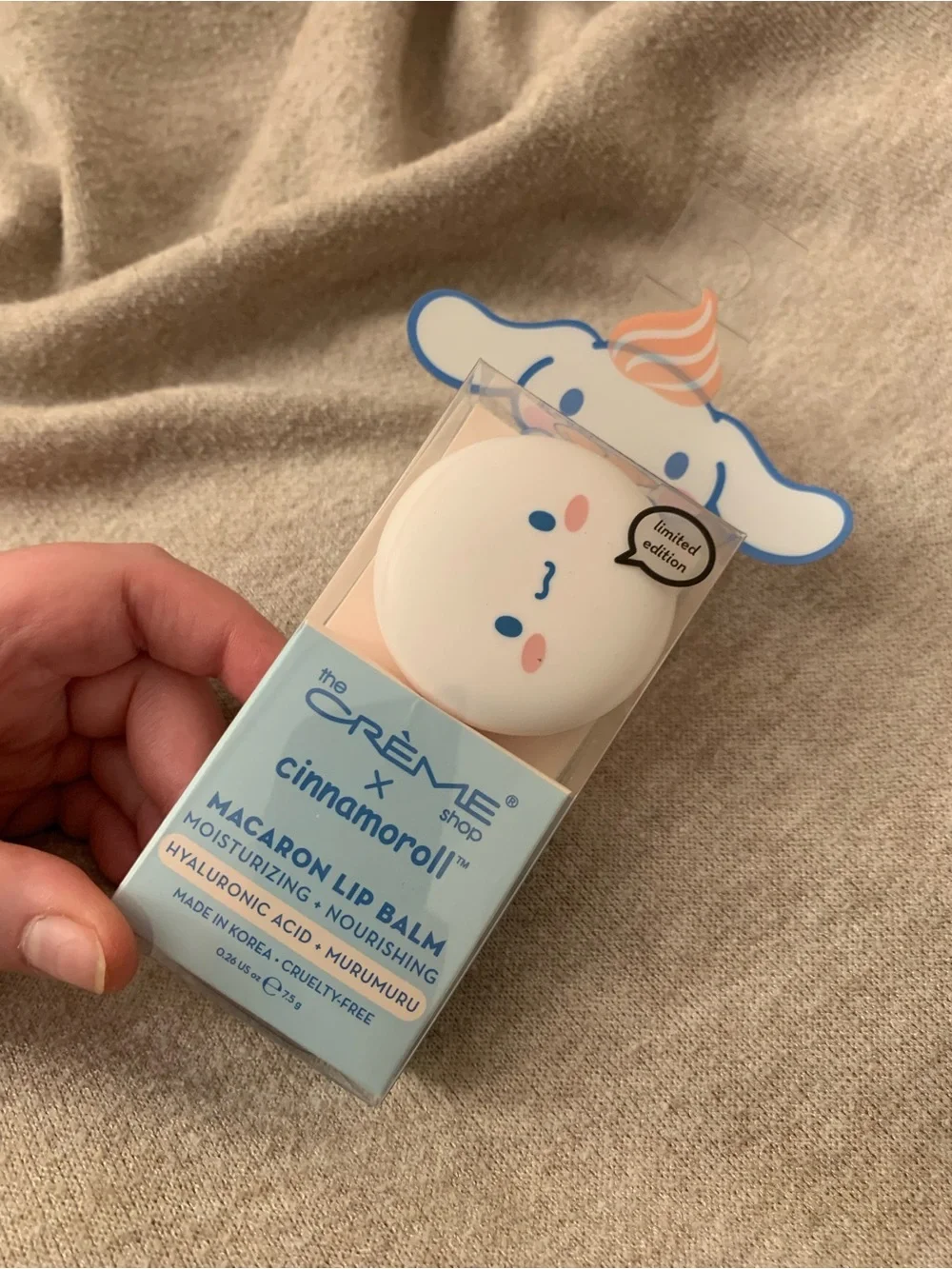 The Crème Shop x Cinnamoroll Macaron Lip Balm - Pastel Blue